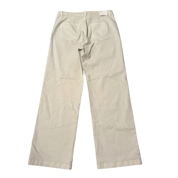 NWT, J. Jill Denim High Rise Wide Leg Patch Pocket Jean Light Barley, Sz 12 R - Picture 5 of 13